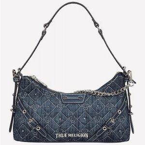 🔥True Religion Quilted Denim Shoulder Bag